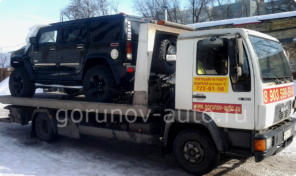 Hummer H2 (Хаммер) на эвакуаторе Горюнов-Авто (фото 5)