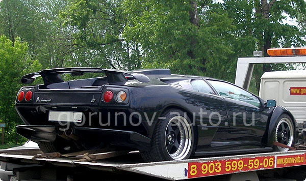 Lamborghini Diablo GT на эвакуаторе Горюнов-Авто (фото 1)