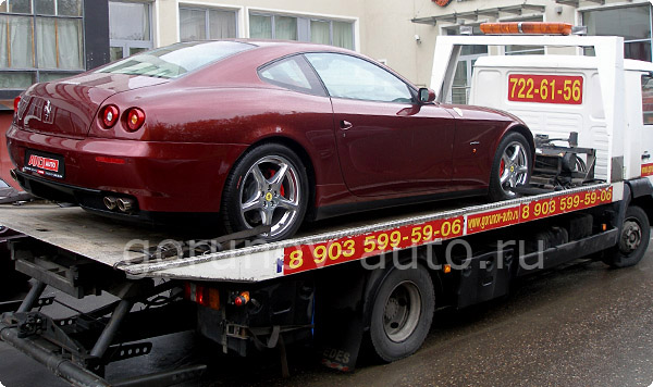 Ferrari 612 Scaglietti на эвакуаторе Горюнов-Авто (фото 2)