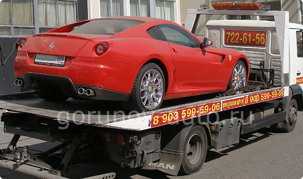 Ferrari 599 GTB Fiorano на эвакуаторе Горюнов-Авто (фото 2)