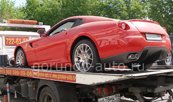 Ferrari 599 GTB Fiorano на эвакуаторе Горюнов-Авто (фото 3)