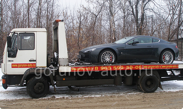 Перевозка Aston Martin V8 Vantage на эвакуаторе Горюнов-Авто - фото 1